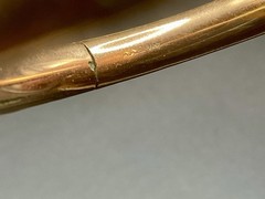 12kt Gold Filled Child’s Bracelet Vintage Etched 2in Wide