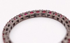CRIERI Classic Eternity Ring Band In 18Kt Blackened Gold With 0.66 Cwt Red
