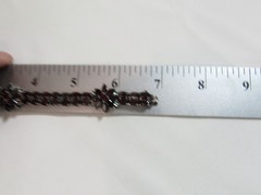 MICHELLE ALBALA 925 Sterling Silver Almandine Garnet Floral Tennis Bracelet 7″