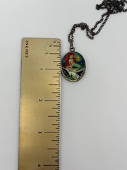 Vintage Y2K Era Sterling Silver Little Mermaid 18” Necklace Post Earring Set