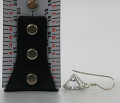 VTG 925 Lead Crystal 1in Drop Earrings Sterling Silver 2gtw Brilliant Faceted