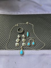 Vintage Sterling Silver Native American Style Jewelry Lot 4 Scrap Or Wear D3