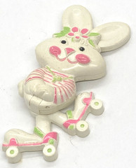 VINTAGE 1974 AVON Rapid Rabbit Roller skate Bunny PinPal pin Fragrance glace