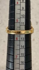 Vintage 18 KT HGE Gold Plated Amethyst Crystal Cocktail Statement Ring Size 5.5