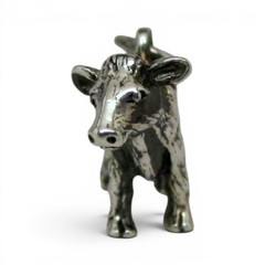 Sterling Silver DAIRY COW Charm for Bracelet PENDANT Farmer Gift MILK Vintage