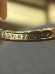 RARE VINTAGE 1930s UNCAS 14K TRI-COLOR GOLD BLUE SPINEL COCKTAIL RING 4.78 g