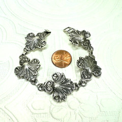 Antique Bracelet Peruzzi Renaissance Revival 800 Silver Gothic masterpiece Italy
