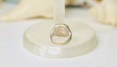 Antique 800 Silver Ornate Signet Ring Art Nouveau 10.9 GR Size 4 1/2