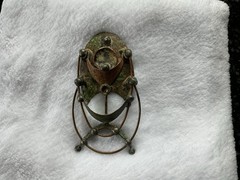 Vintage George McCann?Brutalist Pendant/Brooch Pin Copper Brass Substantial
