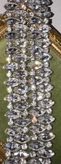 XXL B. David Brilliant Huge Clear Crystal Ice Marquis Rhinestone Estate Bracelet