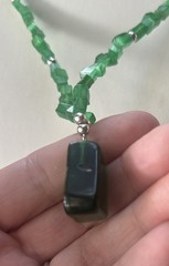 17” Aventurine Quartz Rich Green Necklace Boutique Designer Beaded Barrel Clasp