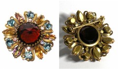 VINTAGE WEISS RHINESTONE CRYSTAL PIN BROOCH MID CENTURY 1950’S 1960’S COSTUME