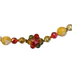 Vintage West Germany Art Glass Jewelry Set Autumnal Mid Century Retro Bohemian