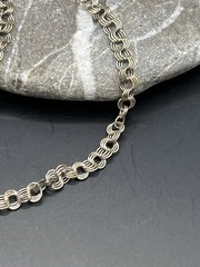 Vintage USSR 875 Silver Gold Played Rolo Chain Length 16,5 In Weight 5,34 g.