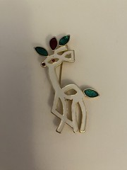 Reindeer Christmas Brooch P62