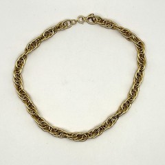 Trifari Necklace Chunky Gold Tone Oval Link Chain Statement 17.5 in