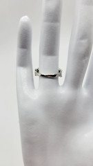 Women’s Silver Tone Oval Simulated Stone Red Multicolor Abstract Ring Size 5.5
