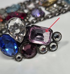 1980’s Les Neredides Multicolor Cuff Bracelet & Earring Set from Nice, France