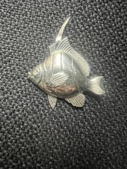 VTG Sterling Silver – Angelfish Fish Animal Brooch Pin – 925