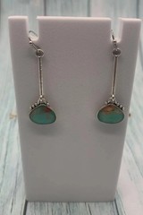Vintage Silver Opal Turtle Dangle Earrings – Wedding & Party Jewelry