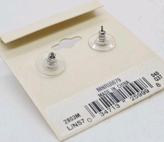 MONET Earrings Silver tone Ball Vintage .25 elegant Round BB Ball