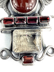 Vintage Studio Handmade Sterling Silver & Carnelian