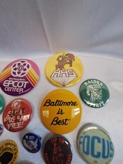 Eclectic Lot of Vintage 70’s Era and 80’s Disney Hotel and More Pinback Buttons