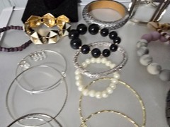 Mixed metal materials lot of 34 bracelets