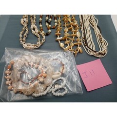 Vintage Boho Beach Curated Lot of 4 Necklaces 4 Bracelets Summer Vacation Set