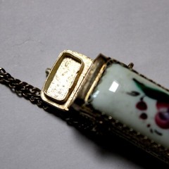 Vintage Enamel Hand Painted Russia Finift Jewelry Necklace-Locket 3 Variation#80