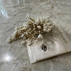 FAB Vintage 1980s Dynasty Hand Bead Clip Earrings Nos 3.5 Inches