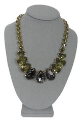 ALDO Anna Wintour Necklace Georgian Collet Riviere Rivoli Pear Crystal Collar