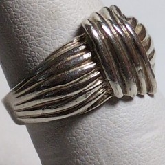 Vintage DAC Deborah Armstrong 925 Sterling Silver Fluted Shrimp Dome Ring Sz 7