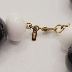 Monet Professional Career Black & White Beaded Vintage Necklace & Bracelet Set