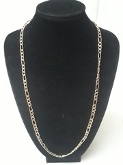 Vintage Lot of 2 Gold-Tone Stackable Flat Chain Necklace 16 – 24 inch