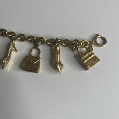 Vintage Carol Lee Charm Bracelet- Whistle,, shoes , bags – 7 inch