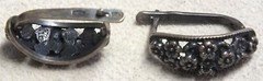 Beautiful Vintage Sterling Silver Flower Motif Earrings