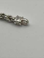 VTG Sterling Silver Rope Bracelet-7 Inches 4.4mm Wide