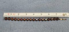 Bracelet Vintage Brown Rhinestone Gold Toned