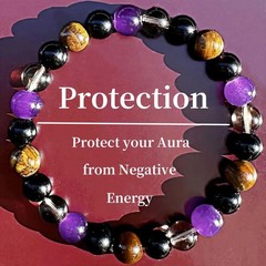 Natural Stone Symbolic Beaded Bracelet UNISEX Anxiety Relief Protection Jewelry