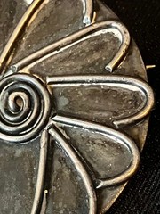 Vintage Silver Flower Power Brooch Artisan Studio Jewelry Tested 11g