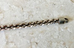Vintage KC Sterling Silver 925 Margarita Popcorn Bracelet Italy 8″