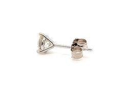 Art Deco Old European Single Diamond Stud Earring Mined I-J VVS .27ct 1920’s
