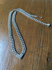 Rhinestone Necklace Vintage Adjusts To 18″ Celebrity N.Y.