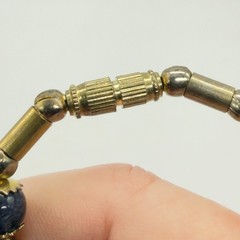 Vintage Beggars Beads Necklace Multicolor Stones Barrel Clasp 18 Inches