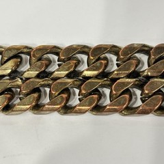 Rodrigo Otazu Orange Yellow Brown Rhinestone Double Chain Bracelet Signed RARE