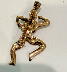 VINTAGE EARLY RHINESTONE RUSSIAN DANCER BROOCH
