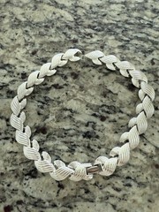 Napier Pat Signed Silver Necklace 16 In Broken As Is As Pictured