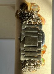 Vintage Mesh Chain And Abalone Fashion Watch Mother Of Pearl Face Quartz Works