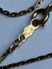 N/C 12k Gold Filled Chain & Etched Floral Locket Pendant Necklace